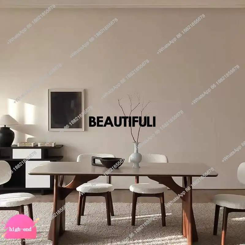 

Деревянные обеденные столы для вечеринок, квадратные итальянские коричневые кухонные обеденные столы, современная компактная мебель Mesas De Comedor для дома