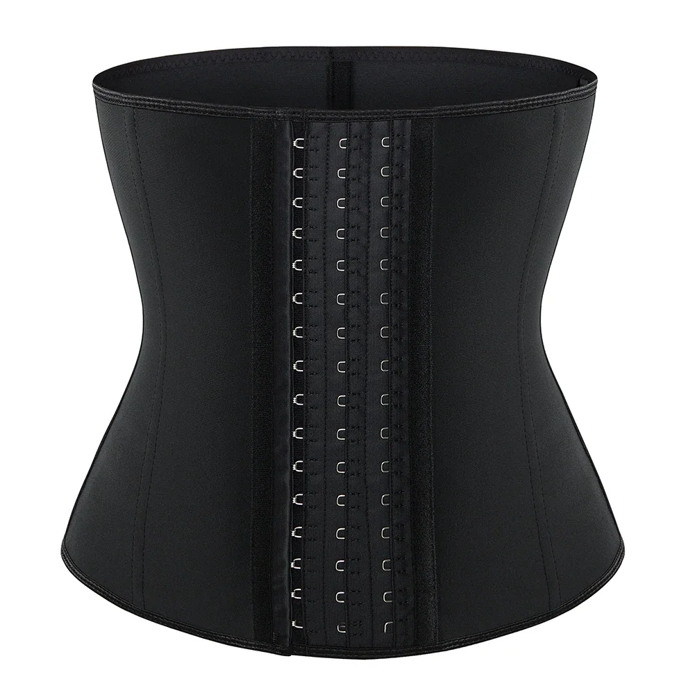 

Latex Waist Trainer Corset 9 Steel Bone Back Pain Relief Slimming Korset Solid Plus Size Gorset Underbust Korsett For Women