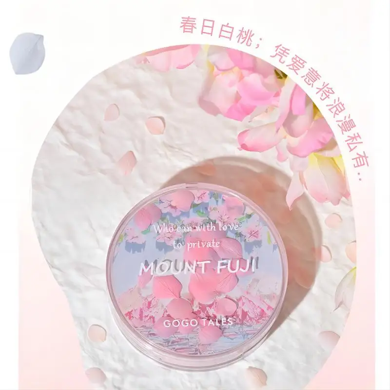 Gogotales Cute Makeup Pressed Powder Oil Control Soft Matte Setting Powder Finishing Natural Long Lasting Waterproof Rare Beauty