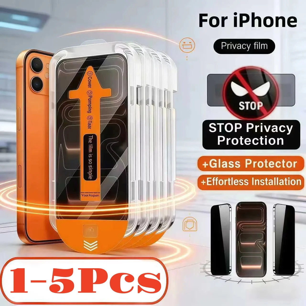 

Privacy Screen Protector For iPhone 17 Pro 13 12 Mini 11 14 15 16 Pro Max Tempered Glass Film iPhone Air 16e 7 8 Plus X XR SE 2