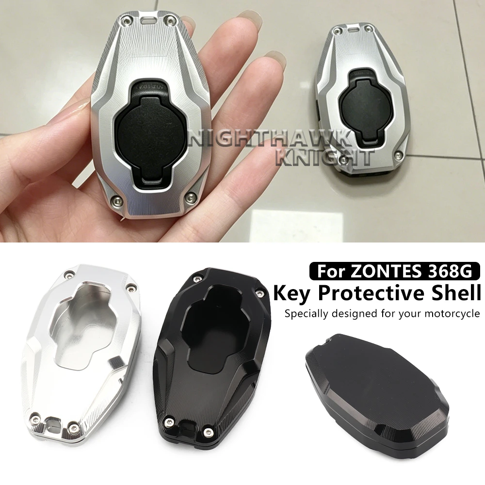For ZONTES 368 G 368G 368D 368E 368K 368M 2024-2026 Motorcycle CNC Aluminum Key Protective Shell Key Cover Key Case Black Silver
