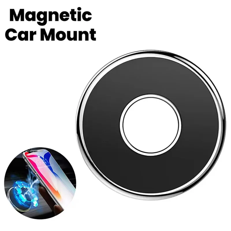 

Универсальный крепежный держатель для телефона на магните, круглый автомобильный держатель для GPS, кронштейн для телефона на приборную панель для iPhone, Xiaomi, Realme