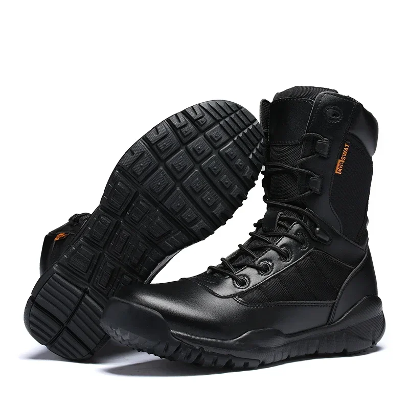 Combat Boot Men Women Climbing Training Lightweight Waterproof Tactical Boots Outdoor Hiking Breathable Mesh Army Shoes