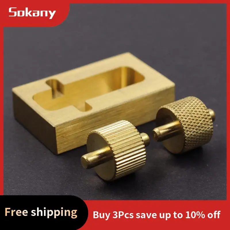 A59E-мини-крайка для масла, инструмент для резьбы по коже, чистая медь, сделай сам, сшитый вручную кожаный инструмент, ролик