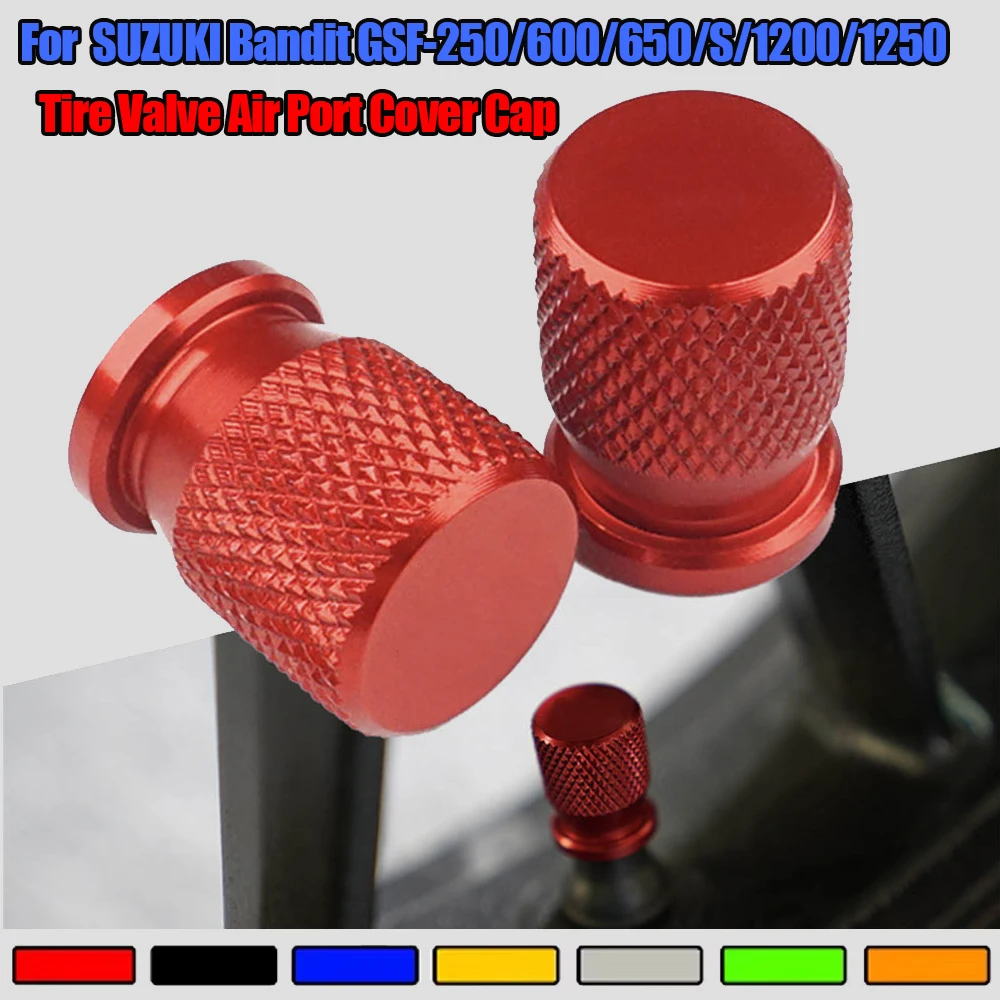 

2Pcs CNC Motorcycle Tire Valve Air Port Caps Cvoer For SUZUKI GSF 250 400 600 600S 650 650S 650N 1200 1250 Bandit
