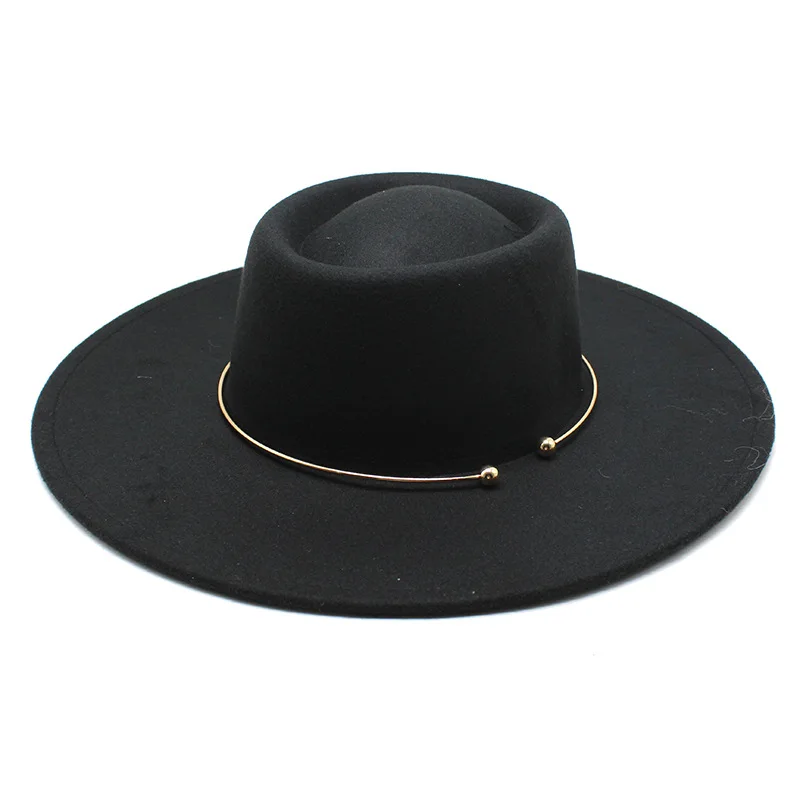 2024 Fedora Hat Men Women Suede Imitation Woolen Winter Felt Hats Fashion Black Top Jazz Hat Fedoras Chapeau Sombrero Mujer