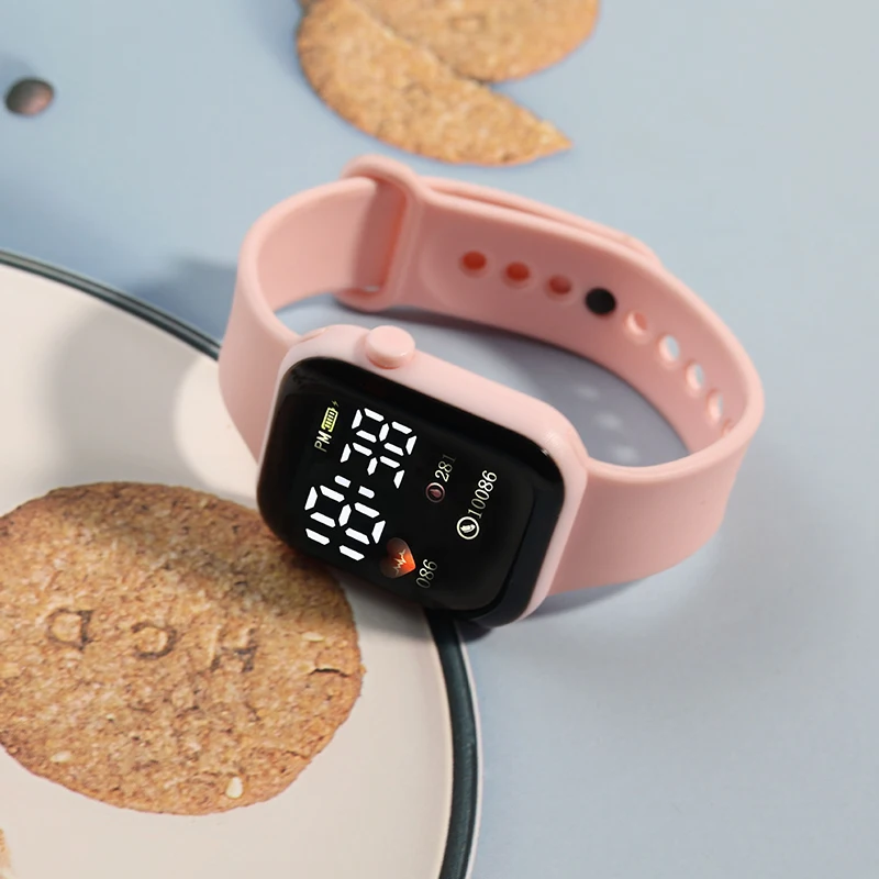 

Светодиодные электронные часы модные и простые, многоцветные студенческие водонепроницаемые спортивные часы для улицы, унисекс