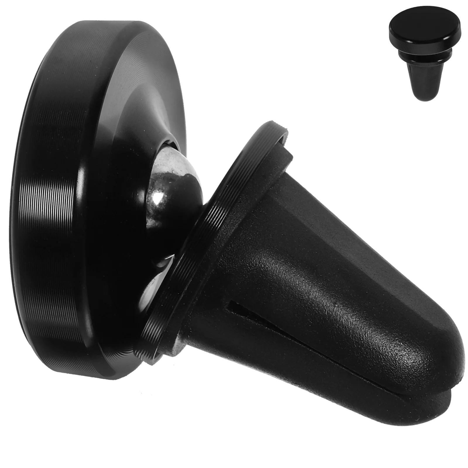 

Magnetic Car Phone Holder Universal Air Vent Mount for Smartphone Mini Tablet Black Reinforced Magnetic Base Strong Hold No Slip
