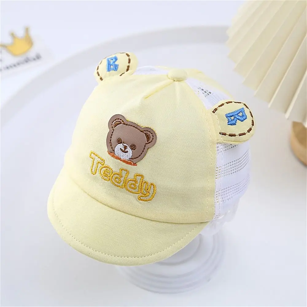 Soft Cotton Baby Baseball Cap Fashion UV Protection Thin Breathable Baby Sun Cap Cute Cartoon Sunshade Baby Hat Infant