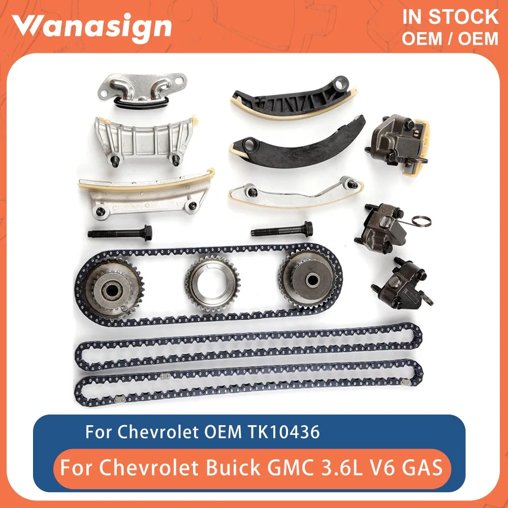 Kit de cadena de distribución del motor compatible con 3,0 3,6 L V6 GAS para Chevrolet Buick CTS SRX Cadillac Saturn Pontiac GMC GM LS Suzuki XL-7 3.0L 3.6L