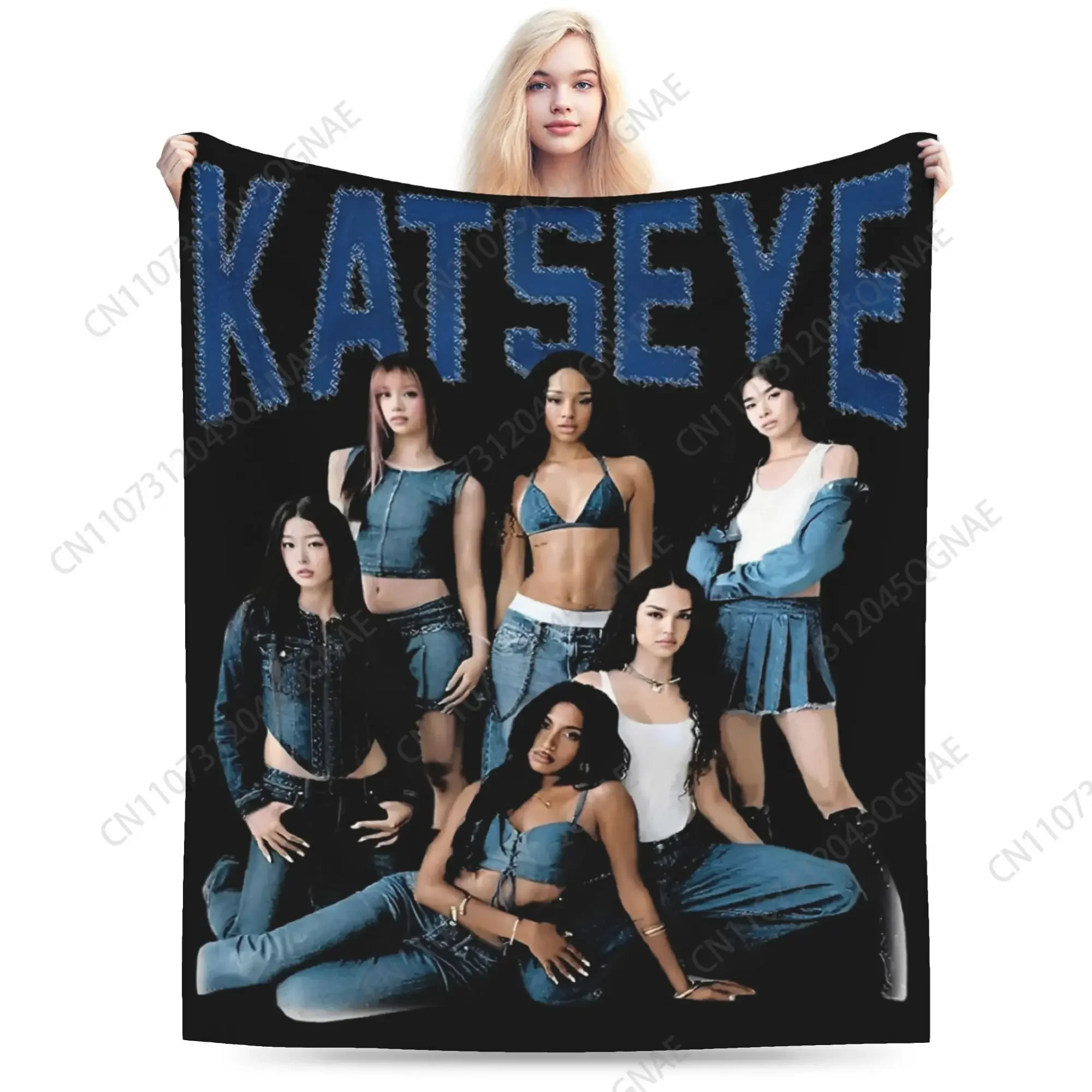 Katseye Blankets Flannel  Winter  Multi-function Super Soft Throw Blanket for Home Travel Bedding Throws