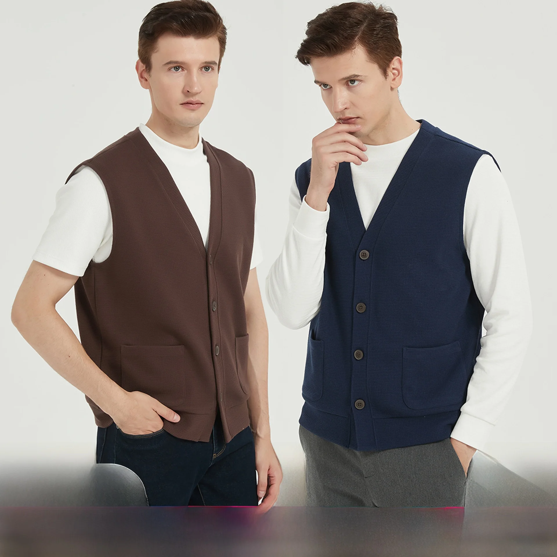 

Модный городской жилет Wuxi Textile с V-образным вырезом, на молнии, машинная стирка, утолщенный, премиум-класса, 360 г, высококачественный продукт