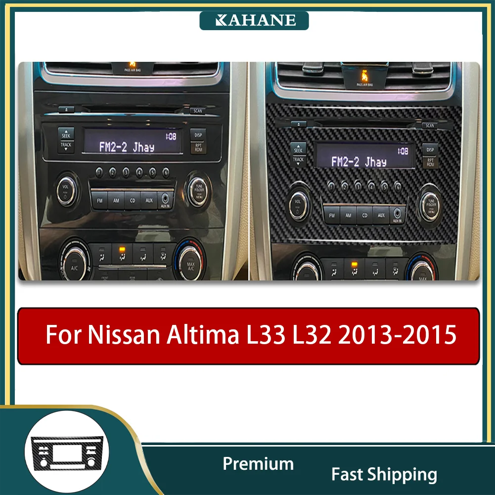 Carbon Fiber Center Console Trim Cover for Nissan Altima L32 L33 2013-2015 – Interior Dashboard Sticker Set