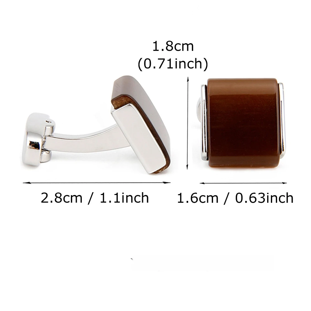 Exquisite Business Minimalist Square Cufflinks for Men Metal Trimmed Shirt Cuff Buckle Business Meeting Formal Dress Accessories