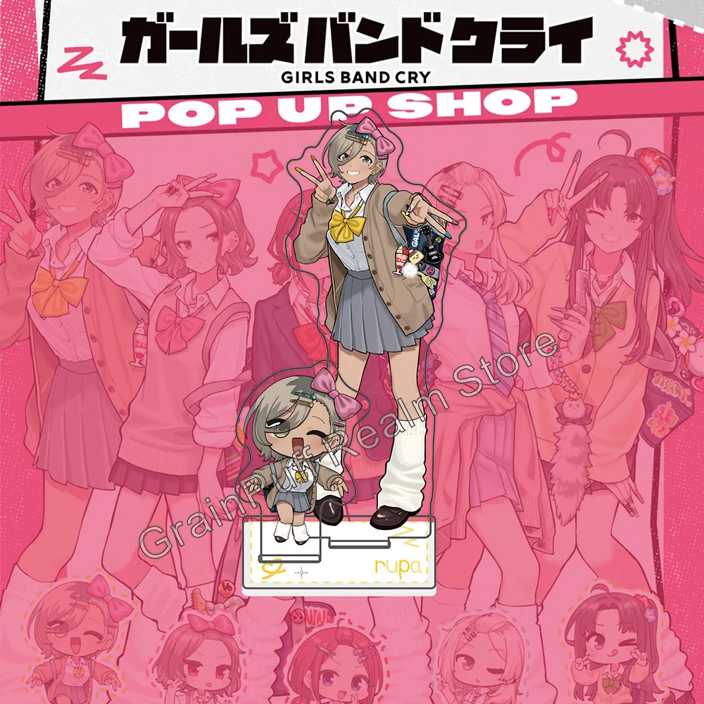 حار بنات الفرقة صرخة مزدوجة فتحة الاكريليك الوقوف ، أنيمي عرض V-اليد تشكل ، نينا سوبارو تومو موموكا ، أنيمي مكتب عرض الشكل