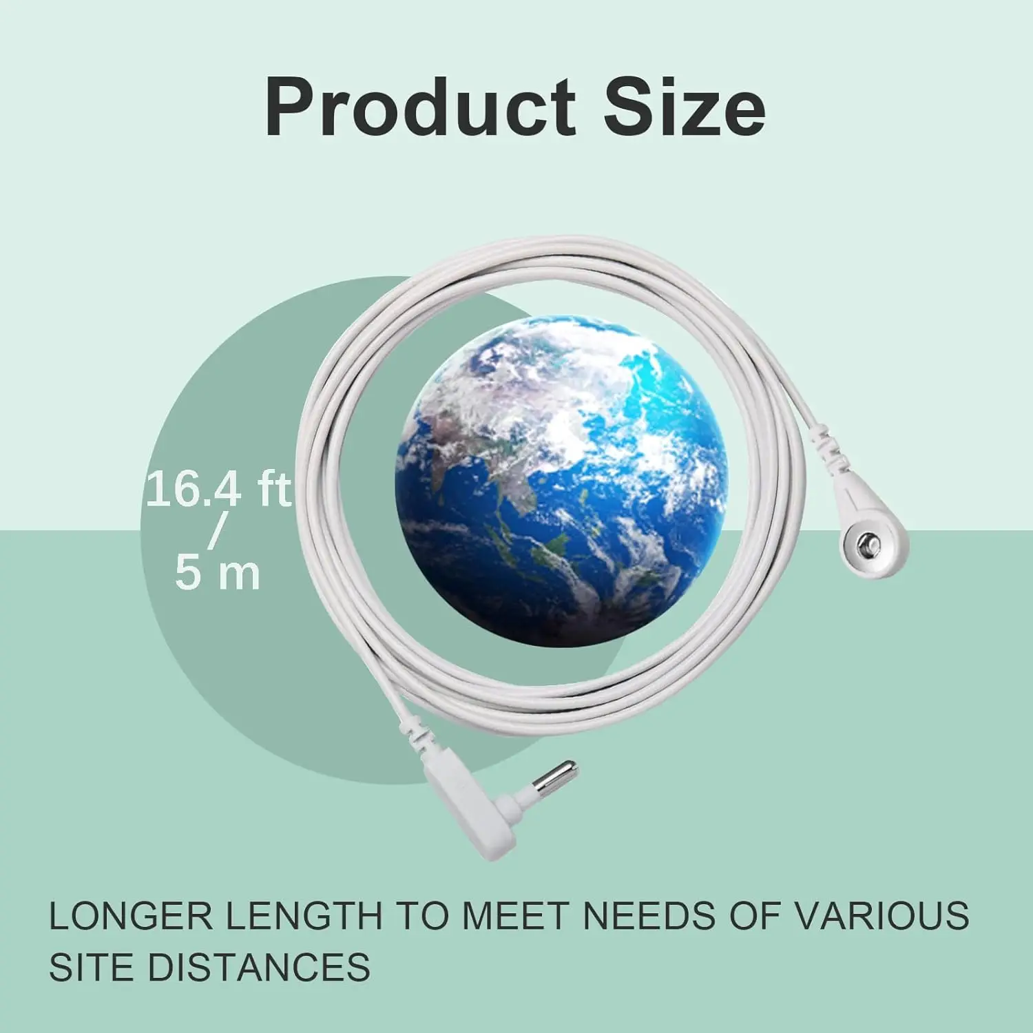 سلك أرضي بسلك أرضي ، حصيرة تأريض ، لوح ، غطاء وسادة ، استمرارية عالية ، سلك متصل بالأرض المفاجئة ، عالمي ، 5 أمتار ، قدم