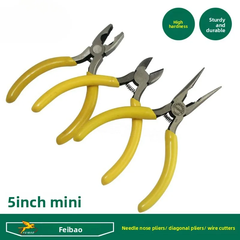 

Mini Pliers Set 5Inch Wire Cutter Needle Nose for Claw Machine Maintenance Feibao