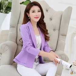 ﻿ Spring Outfit New Long Sleeved Suit Jacket Women's Jacket Korean Slim Fit Ruffled Edge Blazer Women's Short Solid Colored Suit