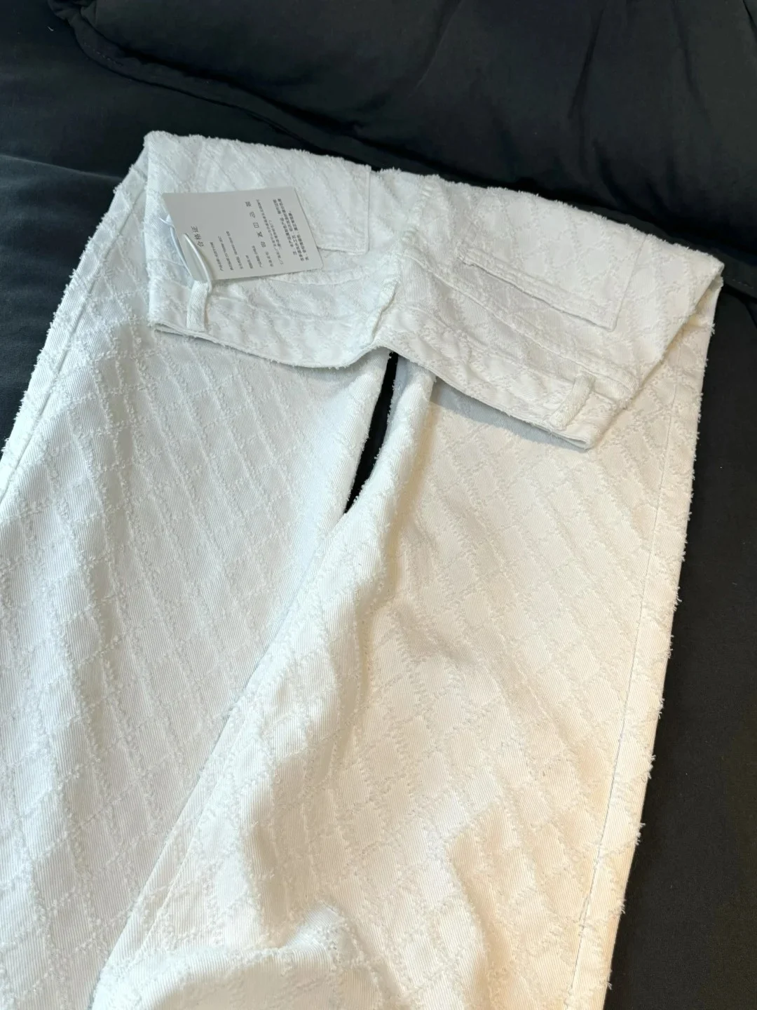 

Ele Light Beige Straight Leg Jeans Women's High Waist Loose Floral Design Slim Wide Leg Long Trousers Casual Sle Zipper...