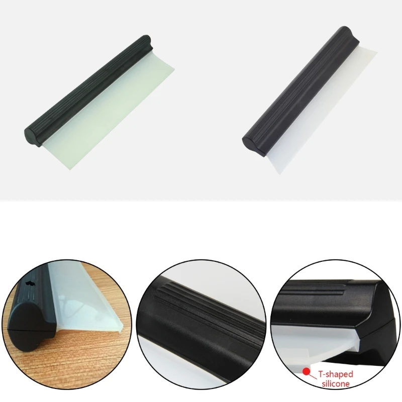 Car Soft Silicone Scraper Nonscratch Window Water Wiper Hand Squeegee Wrap Tool Drying Clean Scraping Film Wiper