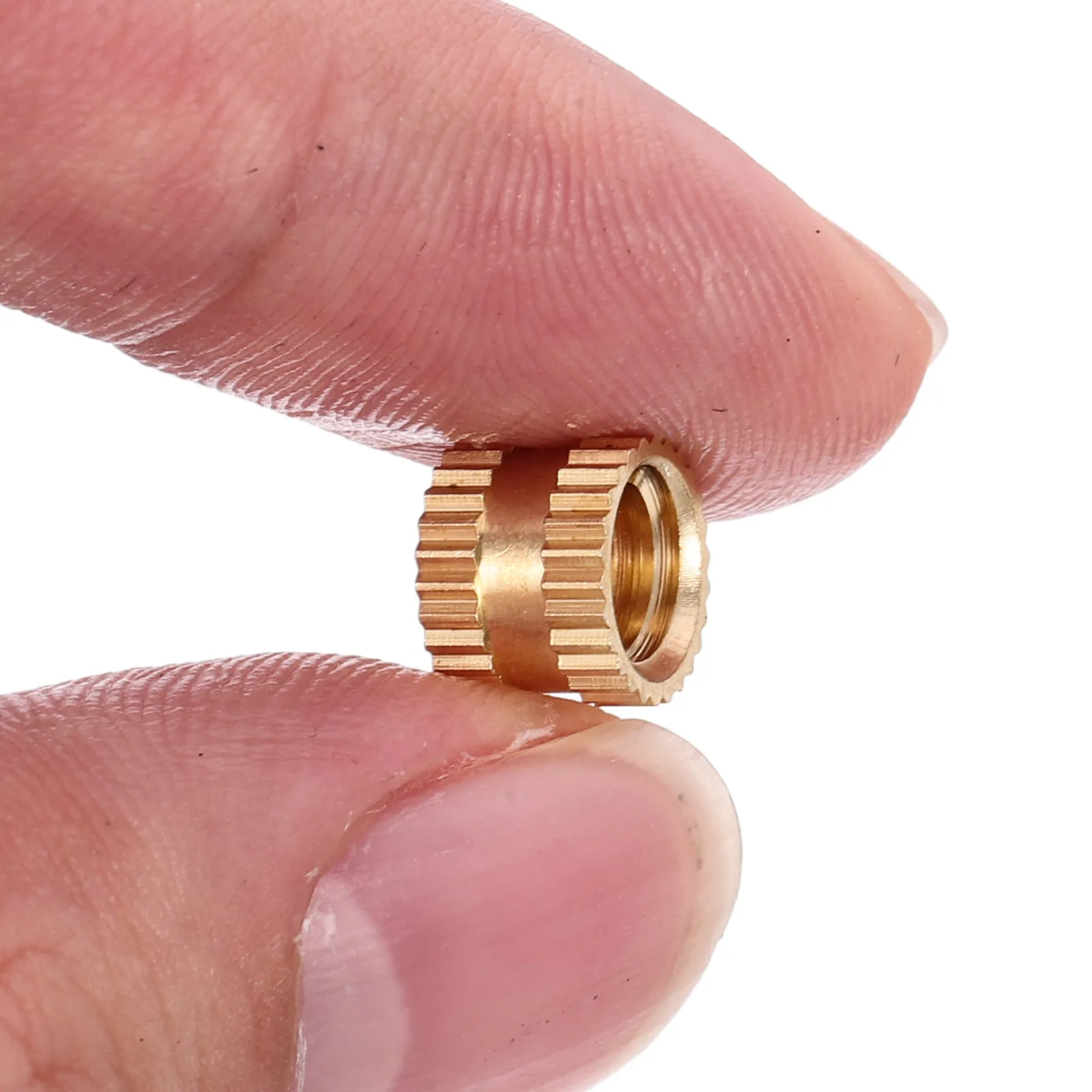 

20pcs Brass Nuts 10 32 7mm 11mm Threaded Inserts Heat Set Knurled Embedment Nuts for Wood Plastic 3D Printing