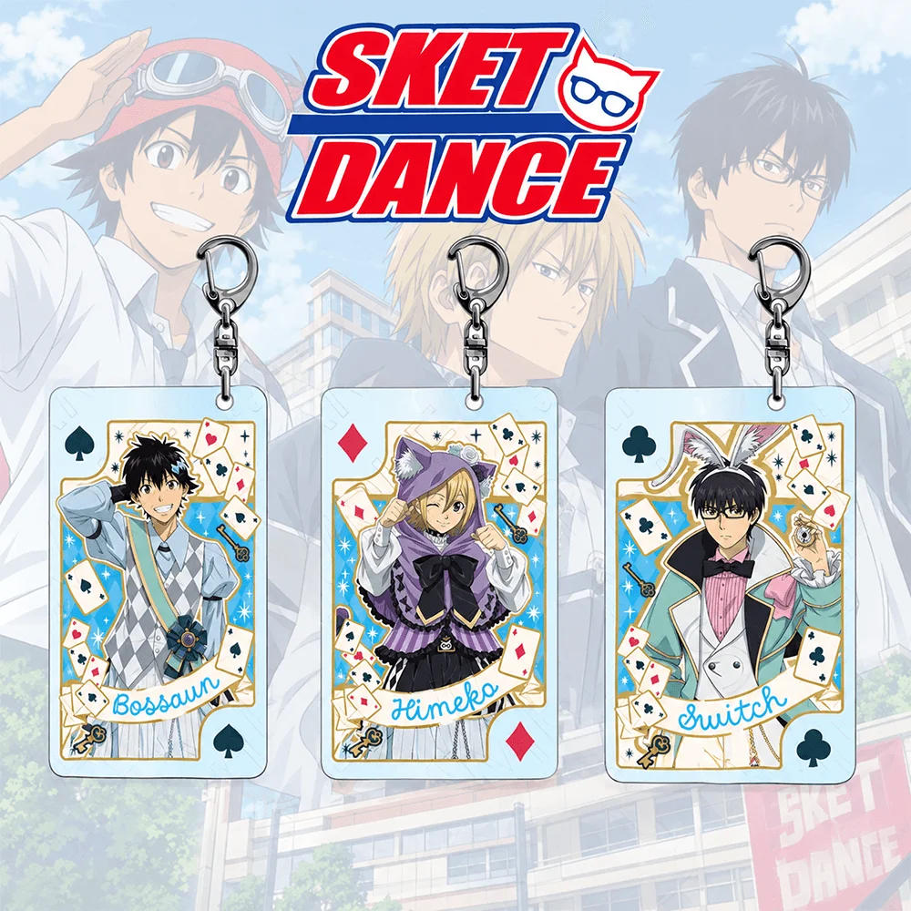 SKET DANCE Yusuke Fujisaki Bossun, llavero con soporte de acrílico de 6 cm, versión estilo tarjeta, colgante de anime, adorno para bolso, correa para teléfono, regalo para fans.