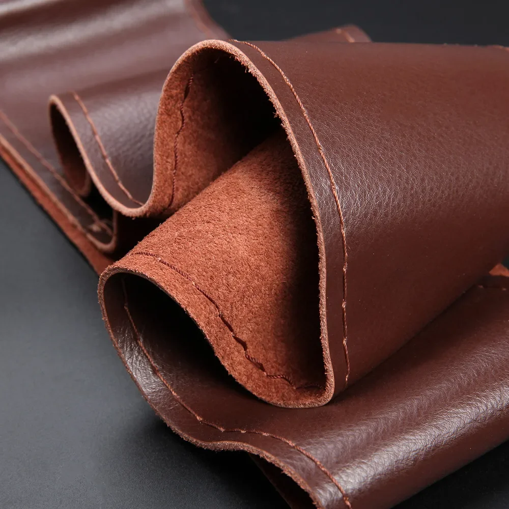 Quality Leather Steering Wheel Cover Breathable Comfortable Non-Slip Hand Sewing Auto Steering-Wheel Braid Case Fit Car SUV
