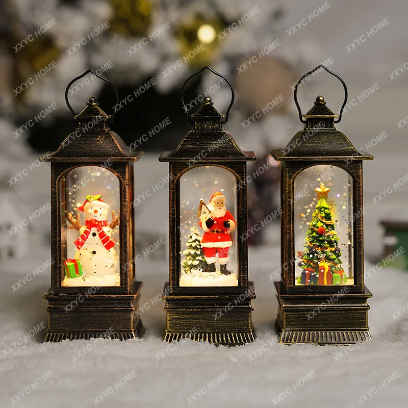 

Christmas Small Gift Santa Tree Small Night Lamp Decoration Ornaments Creative Gift Box