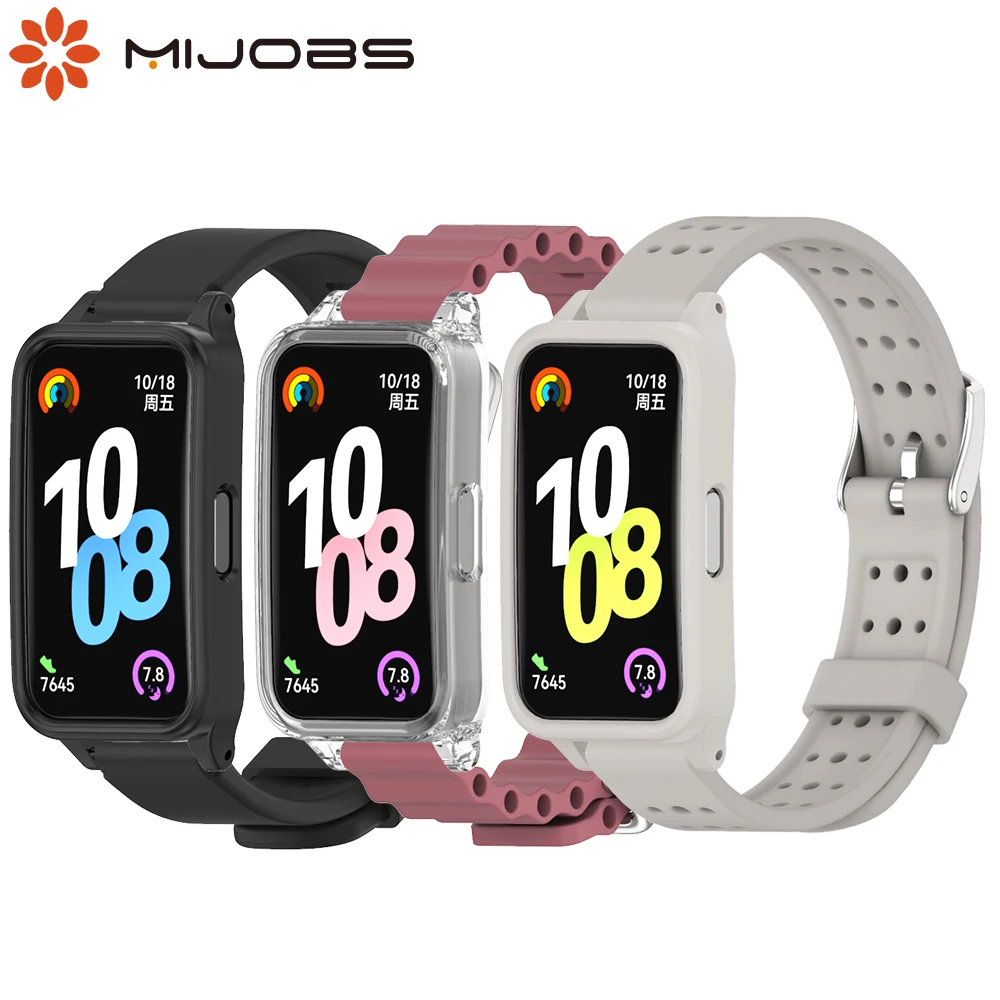 화웨이 밴드 for Huawei 10 9 8 용 시계 스트랩 화웨이 밴드 10 용 스마트 팔찌 교체 벨트 손목 밴드 실리콘 밴드