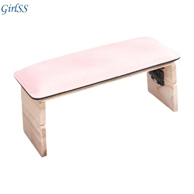 Professional Nails Art Hand Pillow Set Pu Leather Table Desk Arm Rest Cushions T4MB