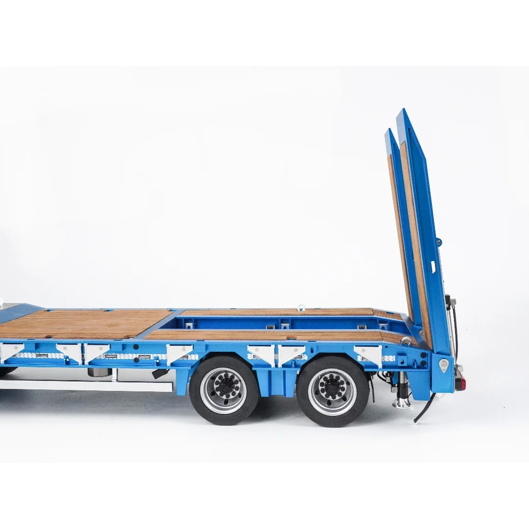 Rimorchi telecomandati per rimorchio idraulico completo RC a 4 assi in metallo CUT 1/14 con portellone posteriore leggero per modello di auto volcanti per camion trattore
