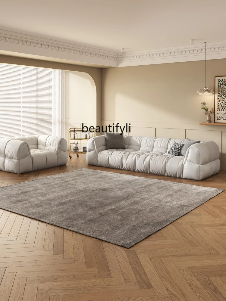 Cream Style Sofa Minimalist Modern Minimalist French Imperial Concubine Straight Square Clouds