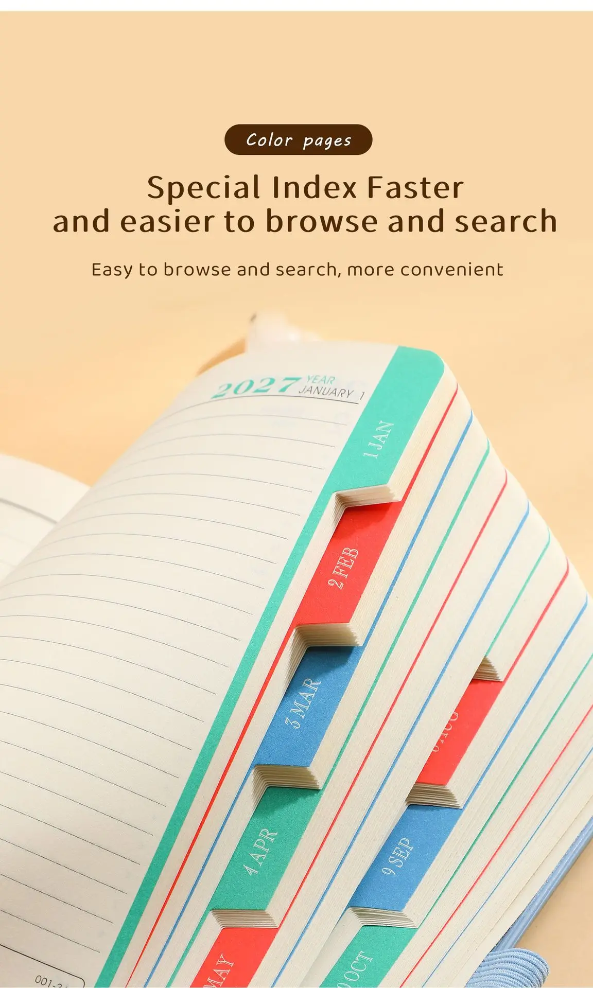 2027 Produktivitätsplaner & Gewohnheits-Tracker-Set - Tägliche Zielsetzung, Zeitmanagement-Journal mit Aufgabenverfolgung | 320-seitiges dickes Notizbuch – Detail 6