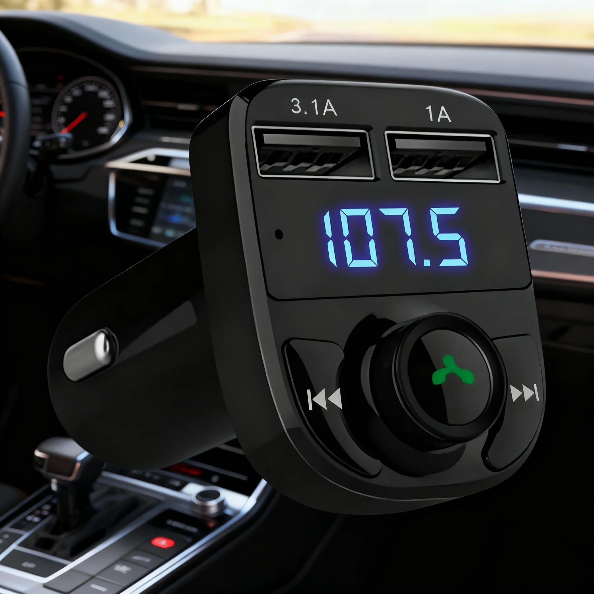 1/2PCS Car Charger Wireless Bluetooth FM Transmitter Mp3 Music Stereo Adapter Dual USB Port Charger Car Accessories