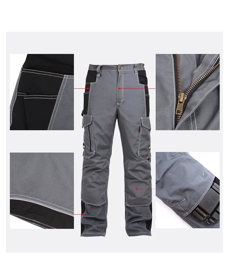 Technical Worker Trousers Multi Pocket Wear Resistant Construction Work Pants Men Workwear Cargo Pants Man Multi Pocket Trousers