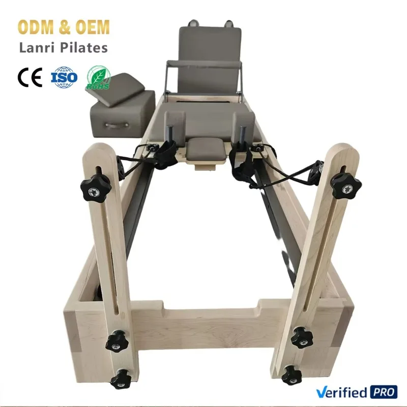 YTYIN OEM Durable Body Training Commercial Pilates Reformer Machine Portable Adjustable Maple Wood Core Bed For Studio Fitness