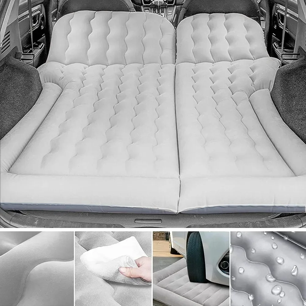 SUV Car Air Mattresses Inflatable Mattress Removable Thicker Air Bed Camping Inflatable Mattress with 2 Pump & Cushions