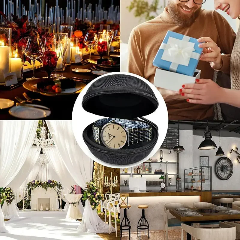 1/2pcs Portable Watch Travel Case Waterproof Watch Holder Zippered Smartwatch Single Watch Organizer EVA Watch Storage Box