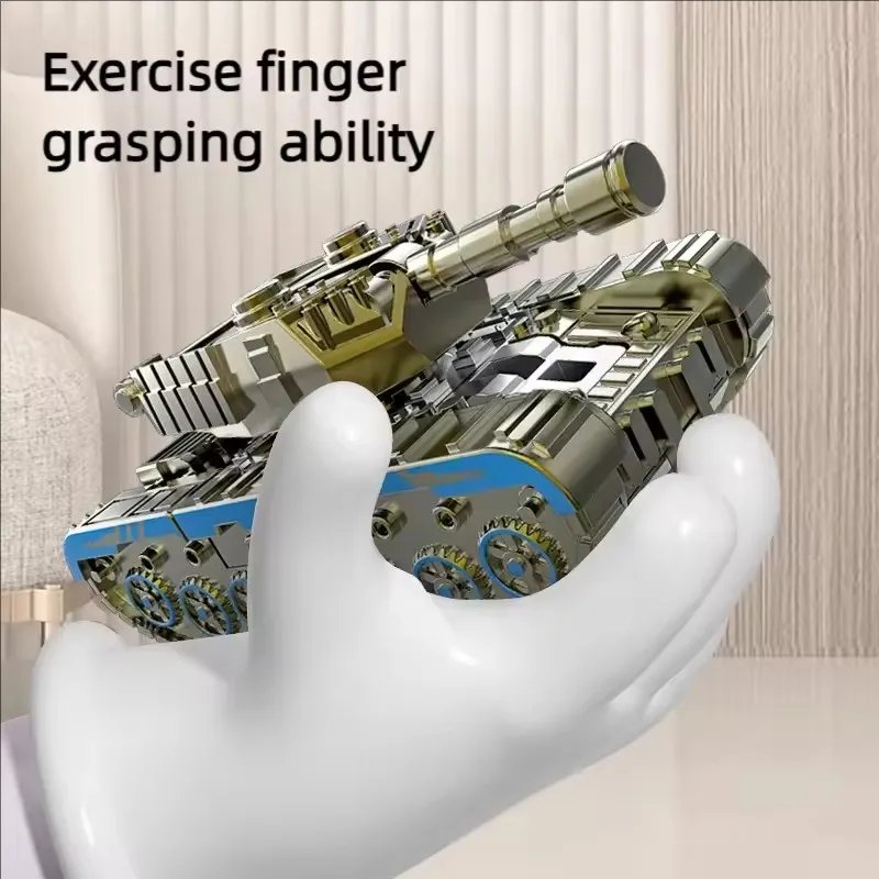 Kreativer Mech Fidget Spinner Simulierter Panzer-Transformationsroboter Erwachsenen-Fidget-Spielzeug Plastik-Handspinner Stressabbau-Spielzeug – Detail 4