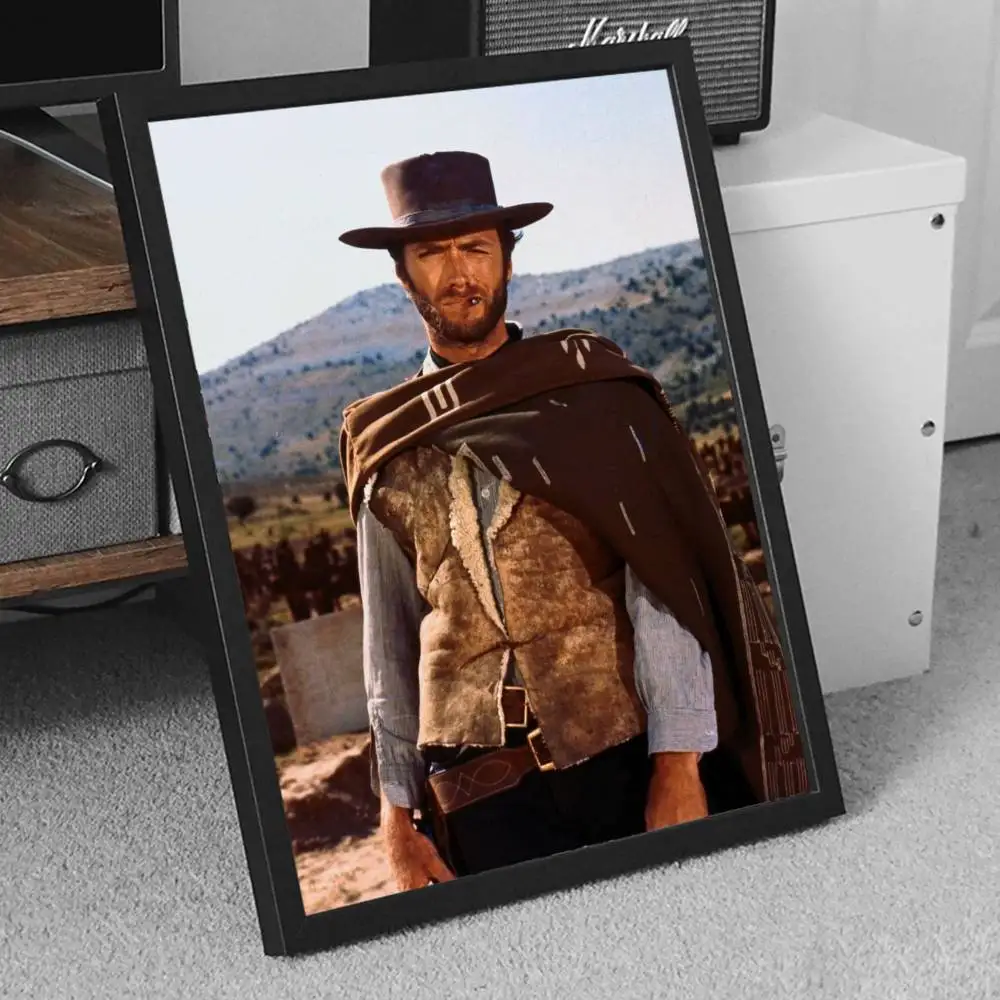 

Poster Prints Wall Art Painting Picture Gift Living Room Bar Restaurant Dec Cowboy C-Clint E-Eastwood Sticker Large