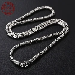 925 sterling silver retro personality simple hip hop senior sense fashion men's six word mantra trendy men's necklace