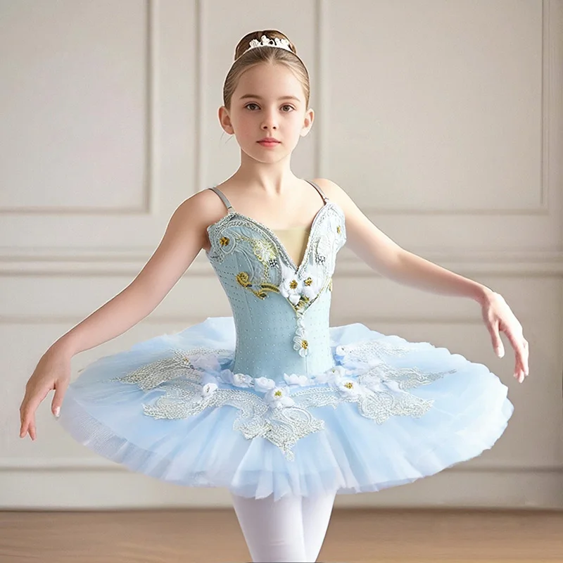 Tutu di balletto professionale classico per bambini adulti Tutu di pancake bianco del lago dei cigni Ballerina Costume da ballo per feste Balle
