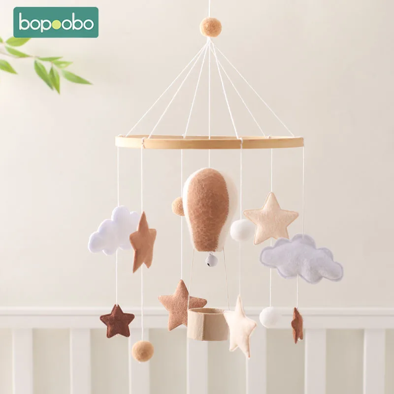 Baby Rattles Toys 0-12 Months Musical Newborn Hot Air Balloon Crib Bed Bell Mobile Toddler Rattles Carousel For Cots Kids Gift