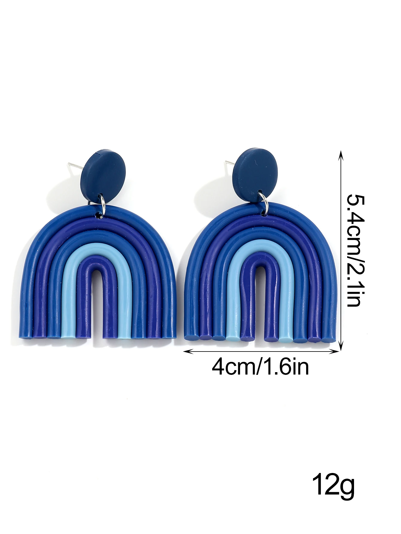 Rainbow Polymer Clay Arch Bridge Drop Earrings for Women Boho Statement Handmade Geometric Pendant Earring Trendy Jewelry Gifts