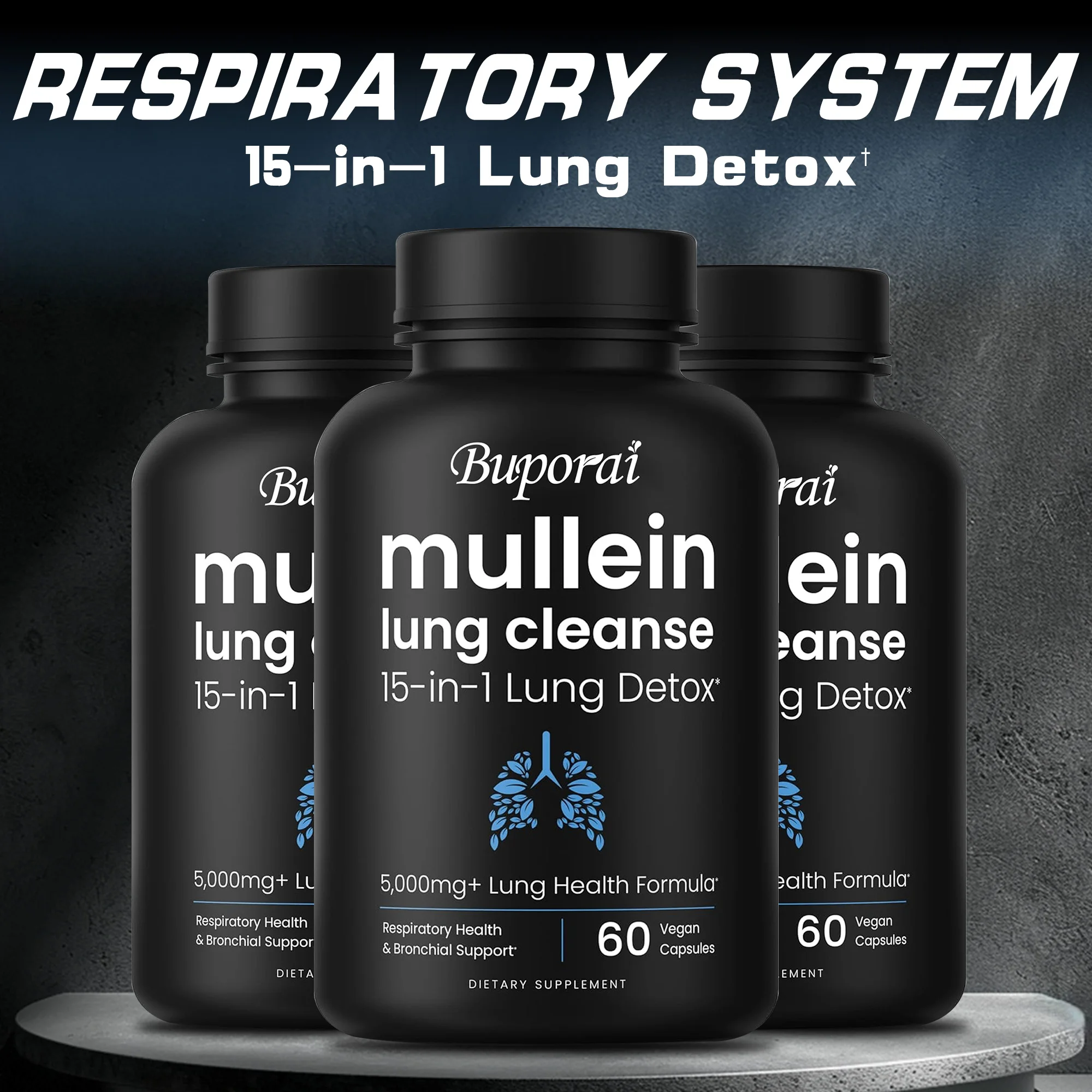 

Mullein Leaf Extract for Lungs with Chlorophyll - for Lung Cleanse, Respiratory Support, Boosts Immunity, Digestive Wellness