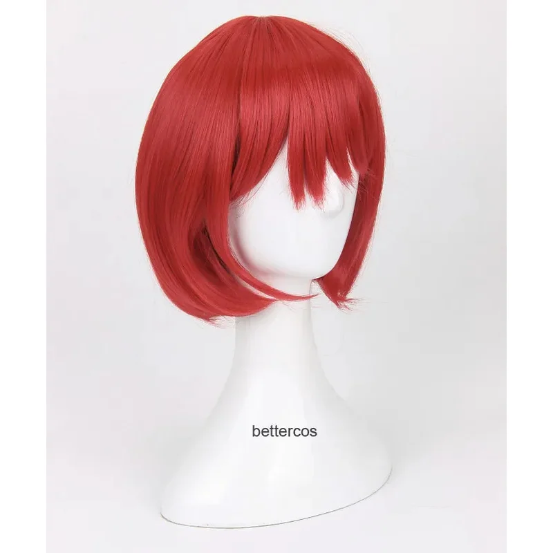 Akagami no Shirayukihime Shirayuki Cosplay Wig Short Red Heat Resistant Synthetic Hair Wig Wig Cap