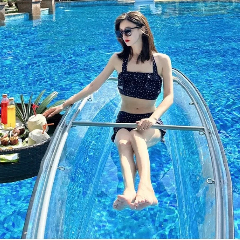 Outdoor-Sport Rudern PC transparentes Boot, Kristall-Kunststoffboot, Tourismus-Glasboot