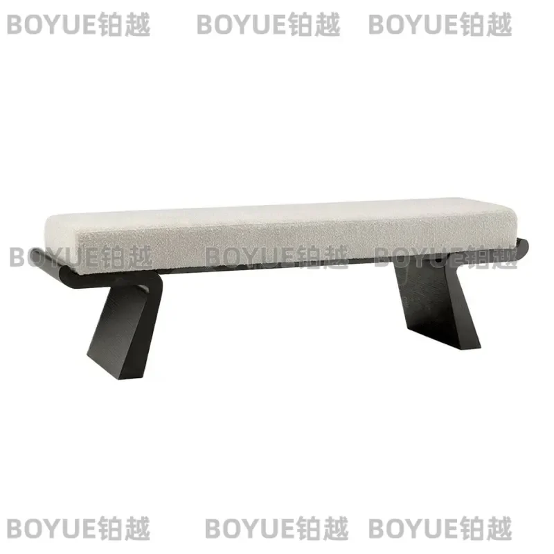 New Chinese Style Solid Wood Bench Stool for Living Room Cafe Restaurant Dining Entryway Shoe Changing Bed and Breakfast End