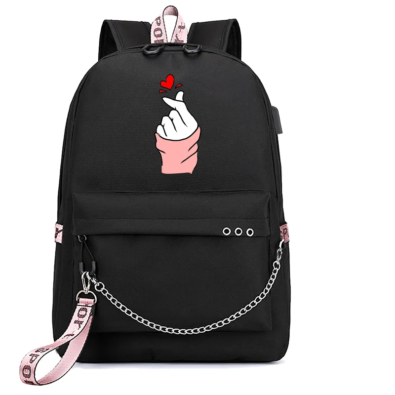 Backpack Simple Rose Flower Print Usb Rechargeable Backpack Men Casual Business Computer Bag 2024