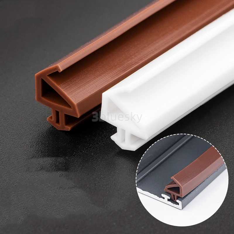 Door Window Seals Strip, Silicone Rubber Gasket,Heat Resist Weatherstrip,5m / 10m,Black White Brown